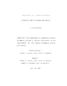 Words of Emptiness: A Centrist View of Science and Reality 1 Cover Page For Honors Thesis, Words Of Emptiness: A Centrist View Of Science And Reality